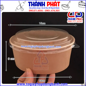 Tô giấy nâu đựng thức ăn- Tô giấy nâu 750ml -Tô giấy nâu đựng bánh bông Lan -Tô giấy kraft có thể nướng bánh