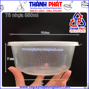 Tô nhựa 800ml- Tô nhựa trong 800ml- Tô nhựa đựng hủ tiếu- Tô nhựa đựng phở