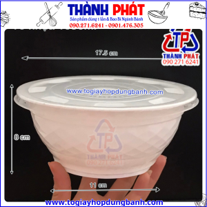 Tô nhựa đựng bún thịt nướng - Tô nhựa đựng thức ăn nóng -Tô nhựa 1050ml- Tô nhựa T86 đựng thức ăn
