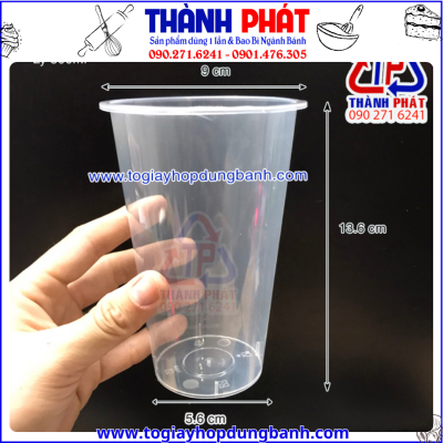 Ly nhựa cứng 500ml - Ly nhựa cứng nắp tim 500ml - Ly 500ml nút tim đỏ