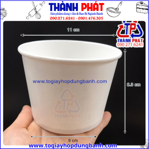 Tô giấy 520ml đựng cháo hào- Tô giấy trắng 520ml đựng xôi gấc -Tô giấy 520ml đựng chè thái -Tô giấy 520ml dùng đựng cháo dinh dưỡng