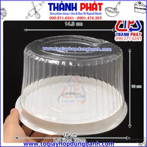 Hộp H25 cao- hộp nhựa đựng bánh 16cm- hộp bánh bông lan trứng muối- hộp bánh đào tiên- hộp đựng bánh sinh nhật mini