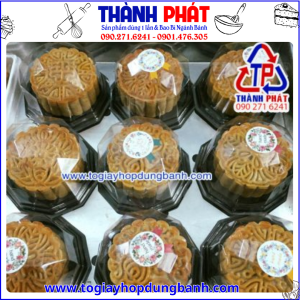Hộp nhựa FJ95-62 – Hộp đa giác đựng bánh trung thu – Hộp nhựa đựng bánh trung thu 75g-150g Hộp nhựa đựng bánh trung thu đế đen FJ95-62 -Hộp nhựa đựng bánh trung thu 100g