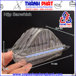 Hộp đứng bánh sanwhich H06