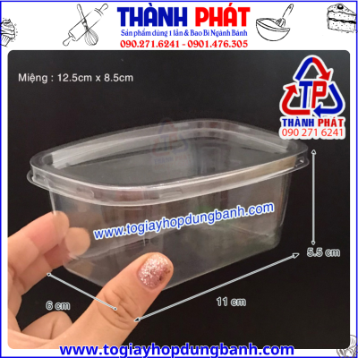 Hộp nhựa PET XY092 – Hộp trong XY092 – Hộp chữ nhật đựng bánh tiramisu- Hộp chữ nhật đựng bánh tiramisu