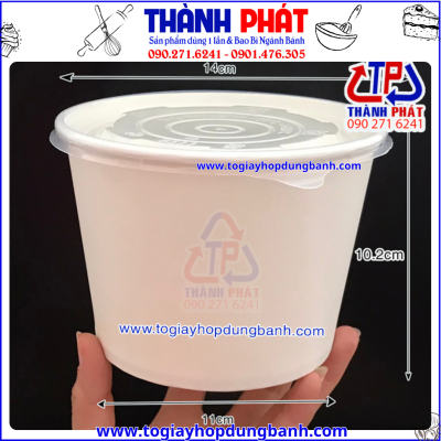Tô giấy dùng đựng bún thịt nướng- Tô giấy dùng đựng bún riêu -Tô giấy dùng đựng phở- Tô giấy trắng đựng thức ăn có nắp