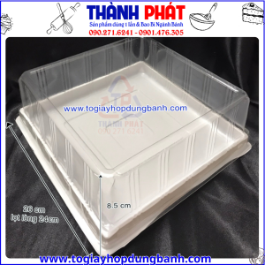 Hộp nhựa H121- Hộp đựng rau câu 3D 24cm- Hộp đựng rau câu cá chép- Hộp đựng xôi cá chép cúng ông Táo- Hộp nhựa đựng bánh lớn