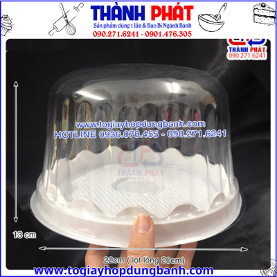 Hộp nhựa H47 mô đựng bánh 19cm- Hộp H47 bầu đựng bánh bông lan trứng muối 19cm- Hộp H47 vòm đựng bánh kem 19cm -Hộp H47 bầu dùng đựng bánh bao đào tiên 19cm