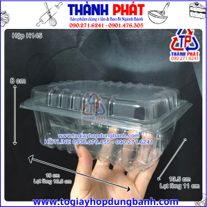 Hộp H145 đựng bánh sừng trâu - Hộp H145 đựng bánh bông lan trứng muối - Hộp H145 đựng bánh su kem