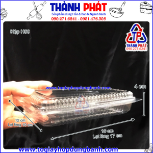 Hộp nhựa H50 đựng bánh su kem- Hộp nhựa H50 đựng sushi -Hộp H50 đựng trái cây gọt sẵn- Hộp H50 đựng bánh bông lan trứng muối