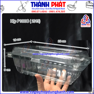 Hộp nhựa 2015 đựng được 4 trái táo- Hộp P1000C-2015 đựng 6 trái hồng- Hộp P1000C-2015 đựng 6 trái kiwi