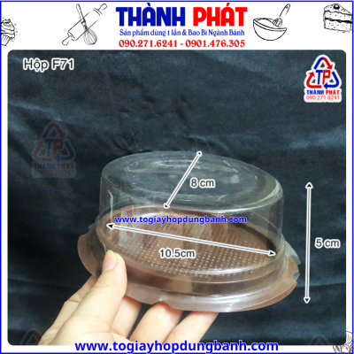 Hộp oval F71 đùng đựng bánh gato flan -Hộp oval F71 dùng đựng bánh hình oval -Hộp F71 đựng bánh vừa khuôn D03