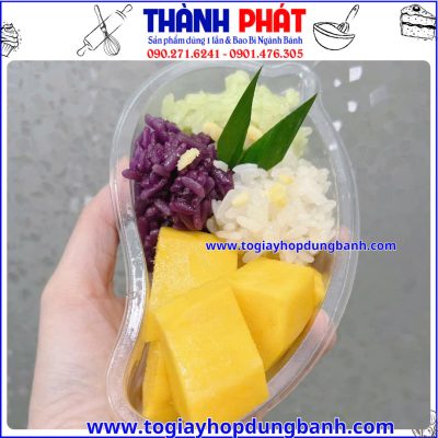 hộp đựng xôi xoài thái lan- hộp xy588- hộp đựng panna cotta xoài- hộp mousse xoài- hộp nhựa hình trái cây