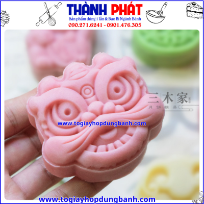 Khuôn trung thu 75g - Khuôn bánh trung thu 75g - Khuôn nhấn bánh trung thu 75g hình lân