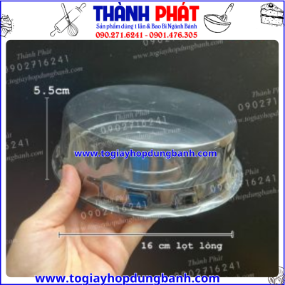 Hộp H25 thấp đế đen- Hộp nhựa đựng bánh 16cm- Hộp bánh crepe sầu riêng- Hộp bánh bông lan trứng muối- Hộp đựng rau câu thỏi vàng