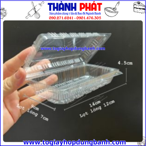 Hộp H154- Hộp đựng bánh chuối- Hộp nhựa đựng bánh nhỏ- Hộp đựng bánh cắt miếng- Hộp nhựa trong đựng bánh