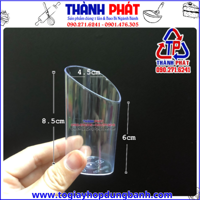 Ly mousse 4585 - Ly panna cotta trang trí tiệc teabreak - ly tiramisu vác miệng LC -4585 - Ly tiramisu tròn 80mlac