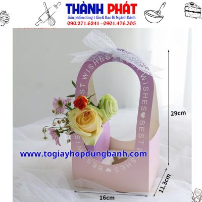 Túi đựng nước hoa làm quà tặng - Quai xách đựng bánh và hoa tặng quà lễ 20-11 - quai xách đựng bánh và hoa tặng các dịp lễ kĩ niệm - Quai xách đựng nước và hoa