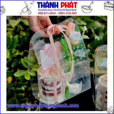 Túi in lịch đựng bánh và hoa làm quà tặng ngày lễ 20-10 - Túi in lịch sẵn đựng quà tặng thấy cô - quà tặng ngày teacher day - Túi in ngày đựng quà tặng - Túi quà tặng các dịp lễ sinh nhật