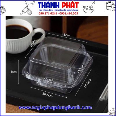 Hộp đựng tiramisu douyin hottrend - Hộp trong suốt đựng bento cake - Hộp vuông đựng bánh tiramisu douyin - Hộp trong suốt đựng bánh mousse - Hộp bento trong đựng bánh ngọt
