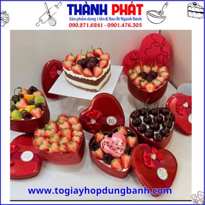 hộp thiếc hình tim - hộp thiếc tim đỏ-hộp thiếc đựng bánh tiramisu -hộp quà 8-3 cho người yêu - hộp thiếc nắp rời có nơ -hộp thiếc có nơ cao cấp