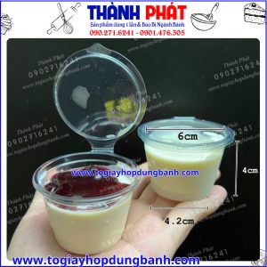 Kích thước Hủ sốt 2.5oz đựng nước chấm -Hủ 70ml đựng panna cotta mini -Hủ panna cotta 70ml -Hủ nhựa nắp liền 2.5oz