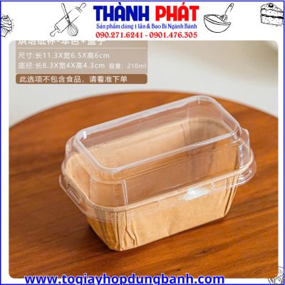 Kích thước cup giấy muffin chữ nhật -cup giấy nướng bánh chuối -khuôn giấy nướng muffin -cup giấy đựng bánh mousse -cup giấy nướng bánh bông lan