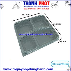 Kích thước hộp đựng cơm 4 ngăn-hộp cơm văn phòng tiện lợi- hộp đựng đồ ăn mang đi -hộp cơm take away 4 ngăn -hộp nhựa PET đựng thức ăn- hộp cơm chia ngăn giá sỉ