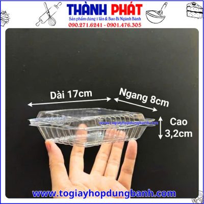 Kích thước hộp đựng nem chua mini -hộp đựng đồ ăn nhanh giá rẻ -hộp nhựa đựng thực phẩm- hộp đựng sushi mang đi
