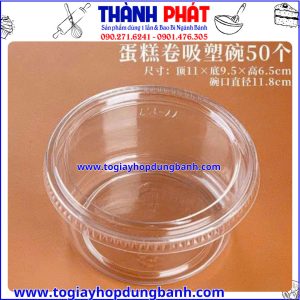 Kích thước hộp nhựa tròn đựng chè-hộp pet w117 12oz- hộp 350ml đựng bánh mousse- hộp đựng flan lớn-hộp nhựa tròn nắp rời