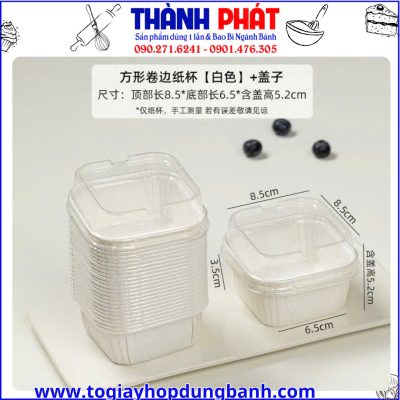 cốc giấy muffin -cup giấy muffin nướng bánh -cốc giấy vuông đựng bánh- cup giấy nướng cupcake