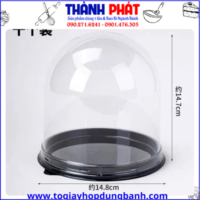 hộp bánh nắp chụp trong suốt -hộp đựng bánh mousse- hộp bánh vòm nhựa trong -hộp bánh mini cao cấp