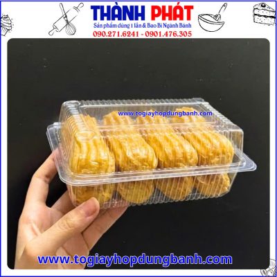 hộp bánh su kem nhựa trong suốt- hộp đựng bánh mini- hộp bánh takeaway- hộp đựng bánh lạnh