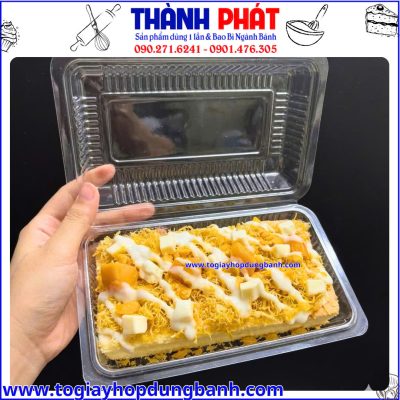 hộp đựng bánh bông lan trứng muối- hộp đựng bánh su kem- hộp bánh nhựa trong suốt- hộp đựng bánh mini