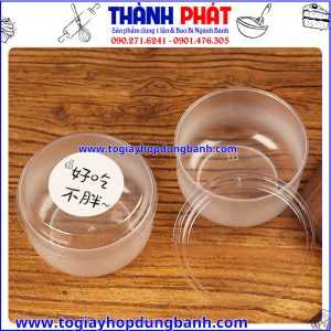 hộp đựng bánh flan nướng- hũ pudding tròn có nắp- hộp pudding lớn- hũ đựng panna cotta- hũ nhựa đựng dessert