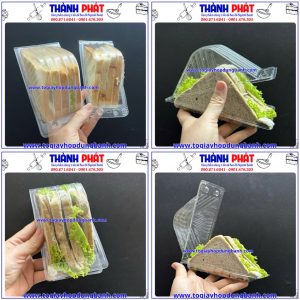 hộp đựng sandwich- hộp tam giác đựng bánh- hộp nhựa đựng bánh kẹp thịt- hộp H133