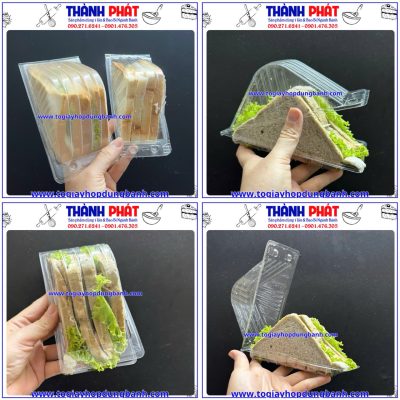 hộp đựng sandwich- hộp tam giác đựng bánh- hộp nhựa đựng bánh kẹp thịt- hộp H133