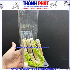 hộp đựng sandwich- hộp tam giác đựng bánh- hộp nhựa đựng bánh kẹp thịt-hộp đựng bánh mang đi