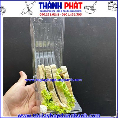 hộp đựng sandwich- hộp tam giác đựng bánh- hộp nhựa đựng bánh kẹp thịt-hộp đựng bánh mang đi