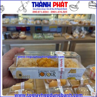 hộp giấy chữ nhật nắp trong- hộp đựng bánh E1985- hộp giấy gấu vàng- hộp đựng bánh bông lan- hộp bánh cao cấp- hộp bánh mang đi