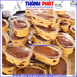 hộp w150g oval -hộp đựng bánh mousse -hộp tiramisu nhựa trong- hộp đựng bánh lạnh 450ml- hộp nhựa oval đựng bánh