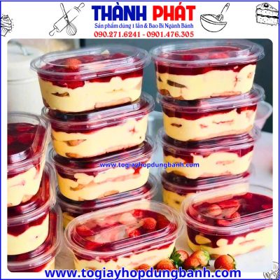 hộp xy150g đựng bánh- hộp đựng bánh mousse- hộp tiramisu nhựa trong- hộp đựng bánh lạnh 450ml
