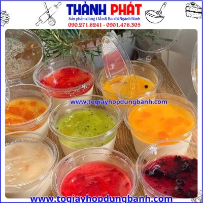 hủ panna cotta mini- hủ nhựa đựng topping- hủ đựng sốt nhỏ- hủ nhựa mini