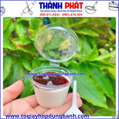 hủ panna cotta mini- hủ nhựa đựng topping- hủ đựng sốt nhỏ- hủ nhựa mini- hủ nhựa trong suốt 70ml