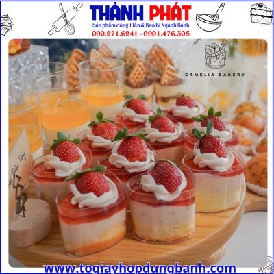 ly tráng miệng mini- ly dessert cup- ly mica trang trí teabreak- ly nhựa đựng bánh mousse đẹp