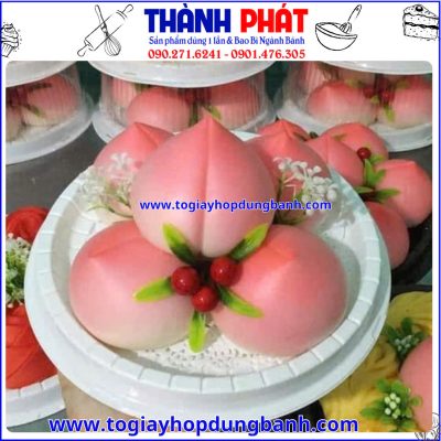 Hộp A-022 đựng bánh bao đào tiên- hộp đựng 5 bánh bao đào tiên-hộp đựng bánh tròn 18cm- hộp đựng bánh mang đi- hộp đựng bánh đẹp- hộp đựng bánh online- hộp đựng bánh cao cấp.