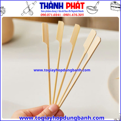 Xiên cờ 15cm dùng xiên bánh trong tiệc teabreak -Xiên gỗ 15cm dùng xiên trái cây- Xiên gỗ 15cm xiên thịt nướng