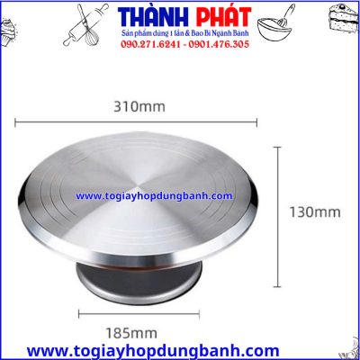 bàn xoay inox- bàn xoay bánh kem 31cm- bàn xoay làm bánh chuyên nghiệp- bàn xoay trang trí bánh- bàn xoay giỏ quà