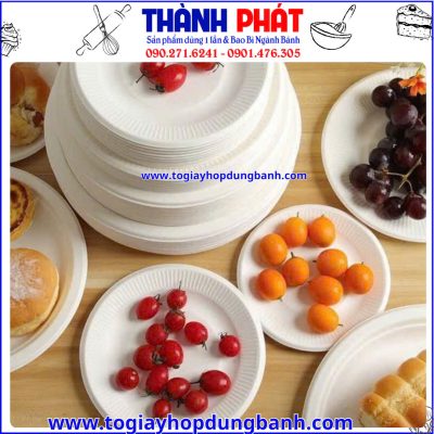 dĩa giấy tròn 15cm- dĩa giấy tròn đựng bánh mức-dĩa giấy dùng 1 lần- dĩa giấy tròn teabreak- dĩa giấy tròn đựng bánh ngọt