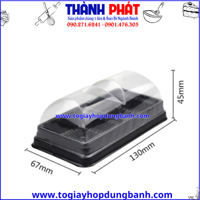 hộp F-72 2 ngăn- hộp đựng bánh crepe- hộp đựng mochi 2 ngăn- hộp nhựa đựng bánh ngọt